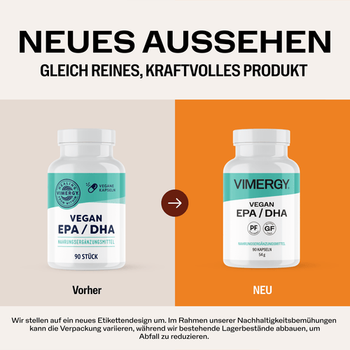 VIMERGY Vegan EPA/DHA Vitamins Supplements Capsules