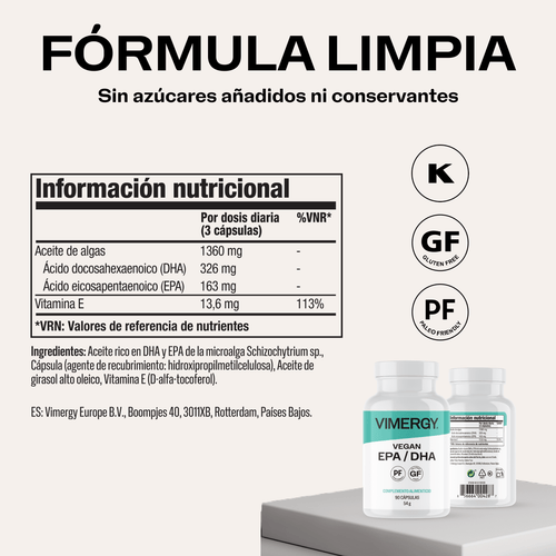 VIMERGY Vegan EPA/DHA Vitamins Supplements Capsules