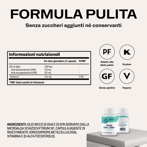 VIMERGY Vegan EPA/DHA Vitamins Supplements Capsules