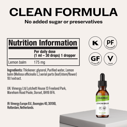 USDA Organic Liquid Lemon Balm