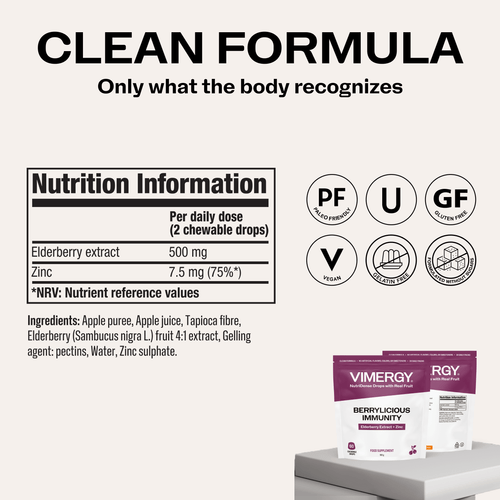 VIMERGY Berrylicious Immunity Chewable Drops Vitamins Supplements