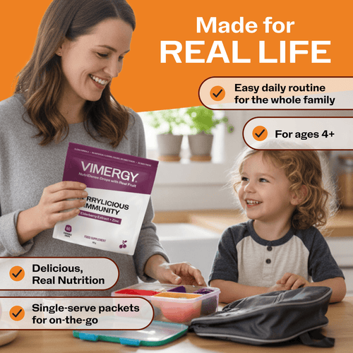 VIMERGY Berrylicious Immunity Chewable Drops Vitamins Supplements