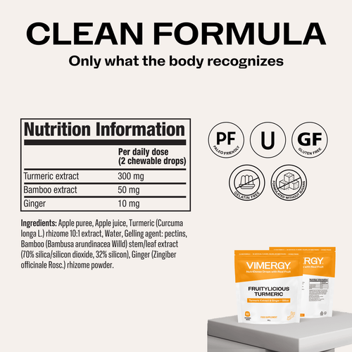 VIMERGY Fruitylicious Turmeric Vitamins Supplement Chewable Drops