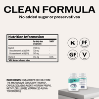 VIMERGY Vegan EPA/DHA Vitamins Supplements Capsules