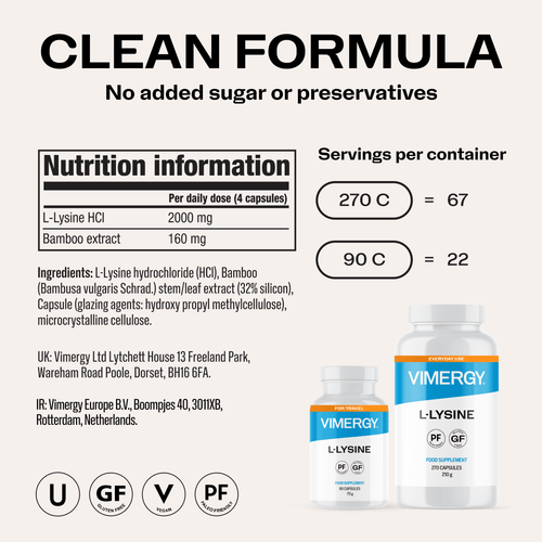 L-Lysine with Silica Home & Travel Kit