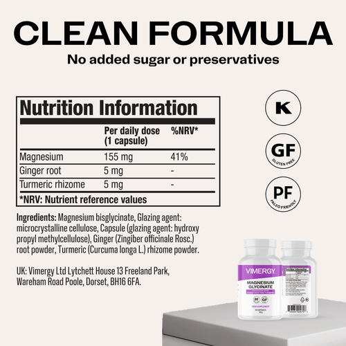 Magnesium Glycinate VIMERGY Supplements Vitamins 